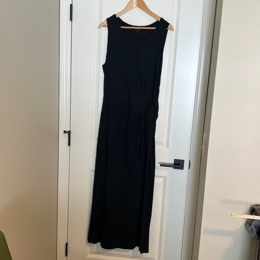 Talbots Plus Black Knit Maxi with Side Tie